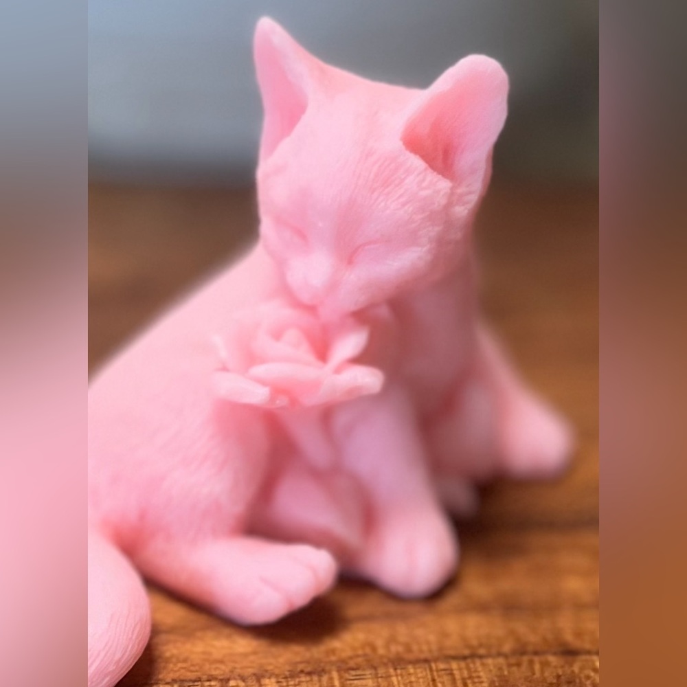 Cat Kitten Kitty Soap - Fragrant Decorative Soap  Handmade Handcrafted - Picture 7 of 14